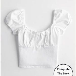 Hollister Puff Sleeve Crop Top